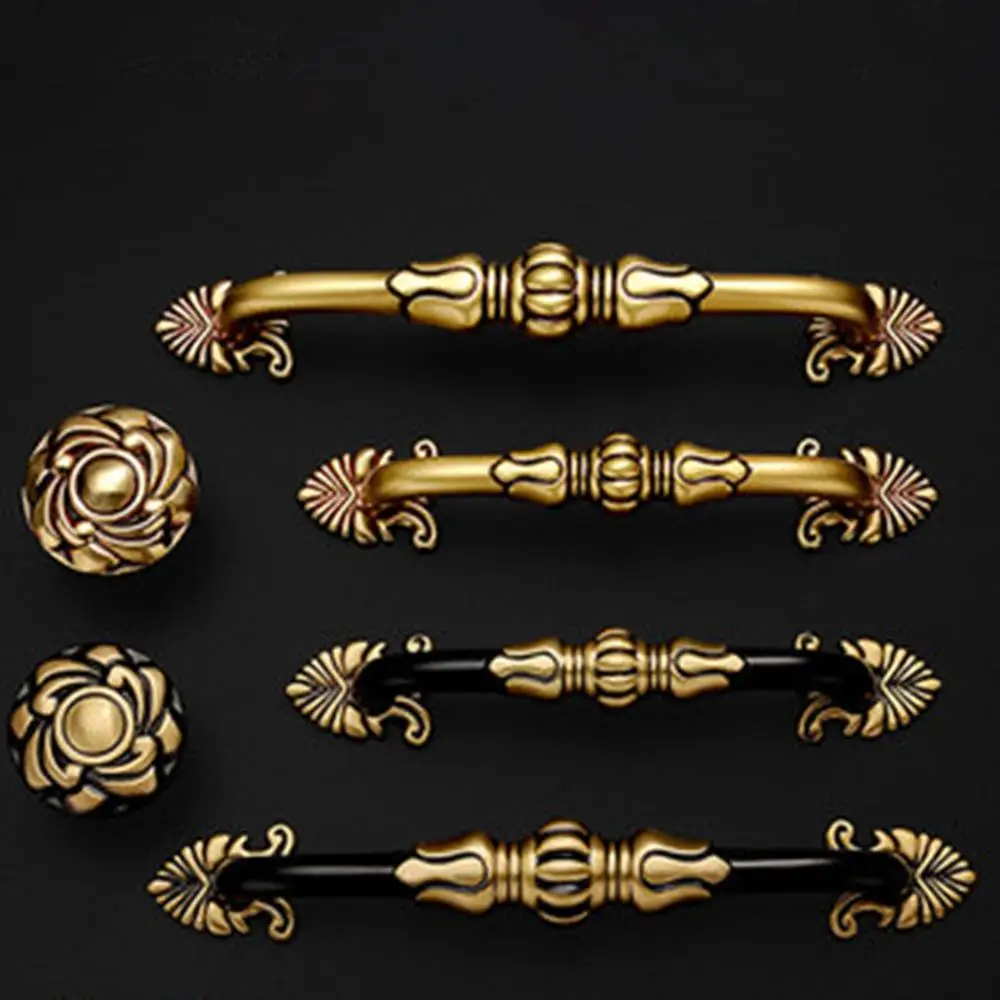 Ящик для шкафа из чистой меди ручка дверей американский стиль Европейский новый