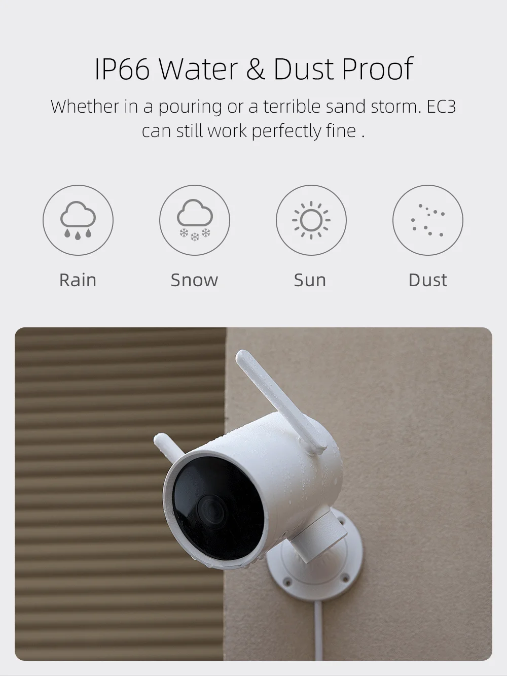 Умная IP-камера mi lab EC3 обновленная наружная камера видеонаблюдения Mi Home