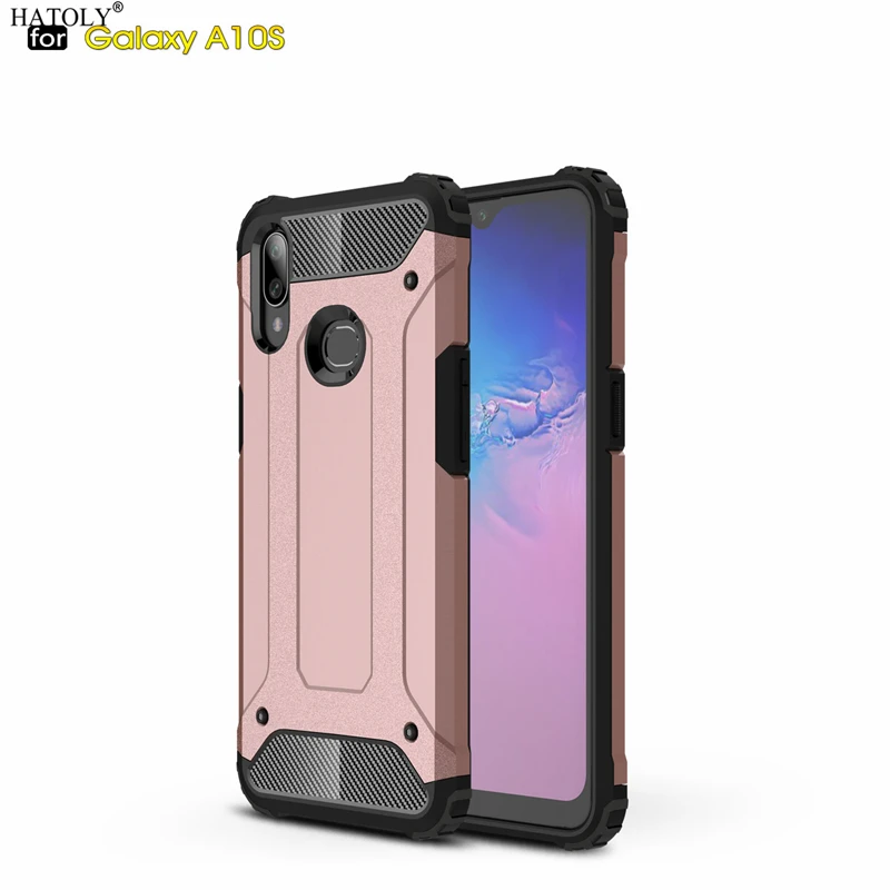 Rose Gold Для Coque samsung Galaxy A10s Чехол Тяжелая Броня тонкая Жесткая Резиновая прочная крышка силиконовые чехлы для телефонов samsung A10s A10 s A107F/DS - Цвет: Rose Gold