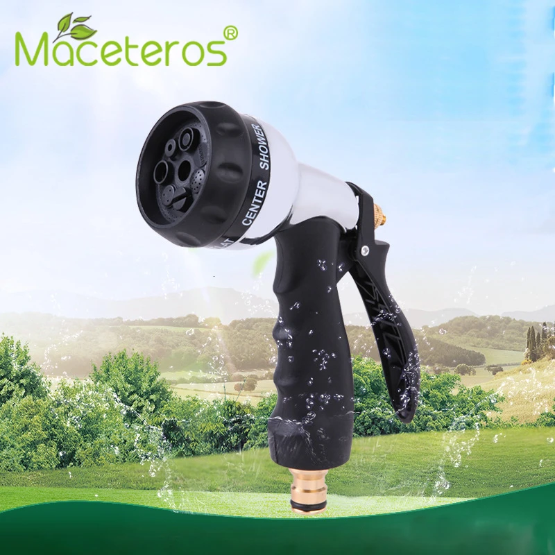 Многофункциональный садовый водяной пистолет 7 режимов металлический