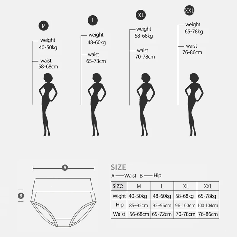 

High Waist Women Panties Pure Cotton Soft Underwear Cute Print Girls Briefs Seamless Ladies Body Shaper Panty Large Size XXL