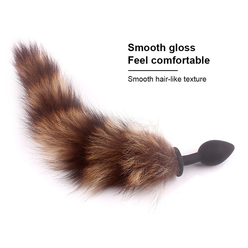 Секс-игрушки мягкая дикая Анальная пробка металлический хвост искусственные