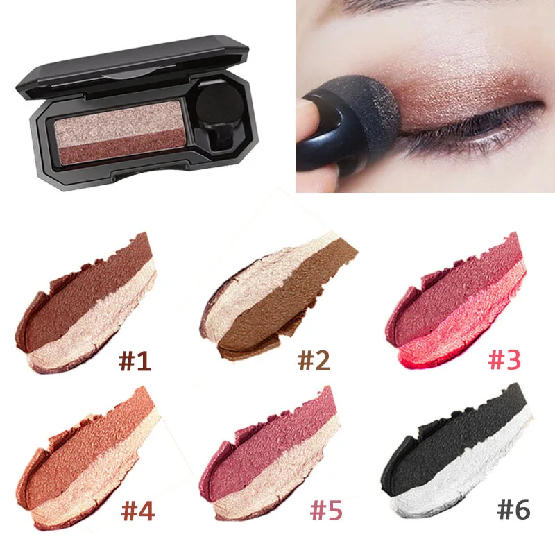 

Double Color Gradient Velvet Lazy Eye Shadow Waterproof Long Lasting Palette Glitter Shimmer Metallic Eyeshadow Stick Eye Makeup