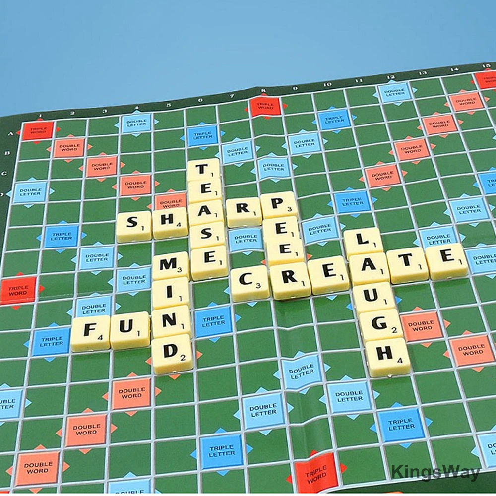 

Scrabble Tiles Mix Letters Varnished Tiles Family Kids Game