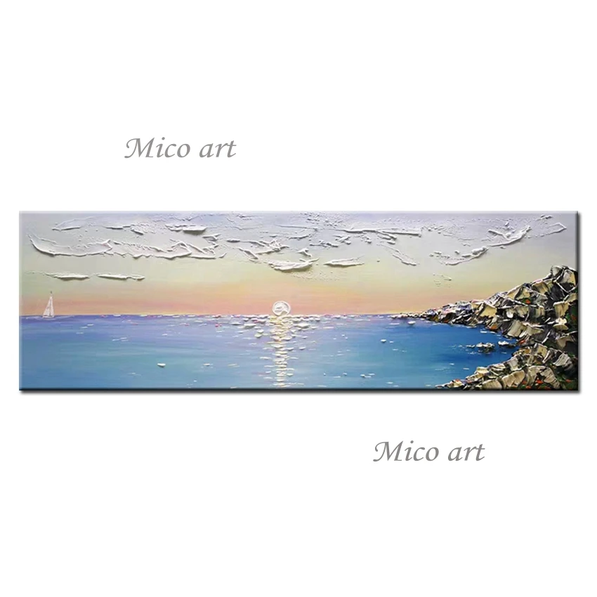 

No Framed Hand Painted Seascape Scenery Picture Oil Painting On Canvas Art 100% Hand Drawn Wall Picture Paintings Artwork Pain