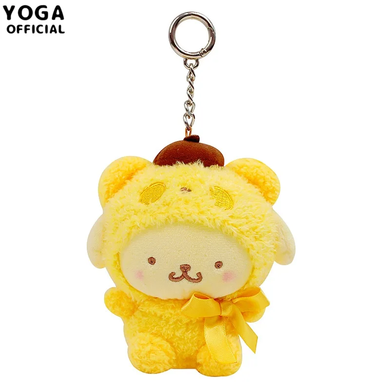 10 см Kawaii Kuromi My Melody Cinnamoroll PC Собака Kitty серия Аниме Мягкие животные плюшевый кулон