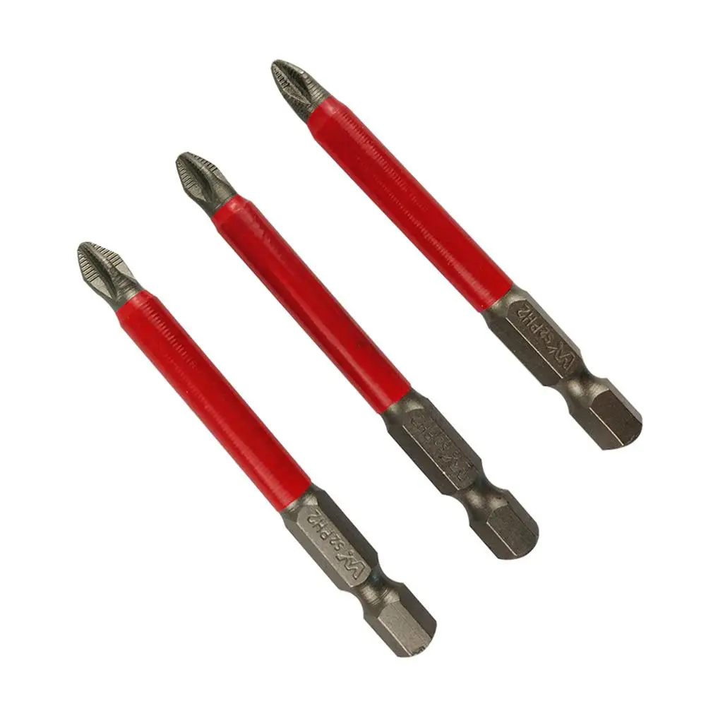 10 шт. Биты Phillips с шестигранным хвостовиком Нескользящие для отвертки магнитные