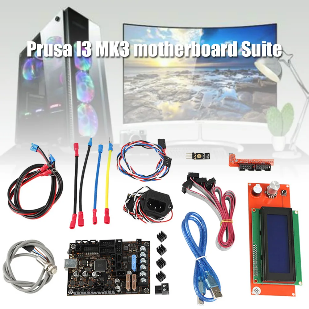 Новый Einsy Rambo 1.1A материнская плата + 2004 lcd датчик нити PINDA V2 мощная панель паники для