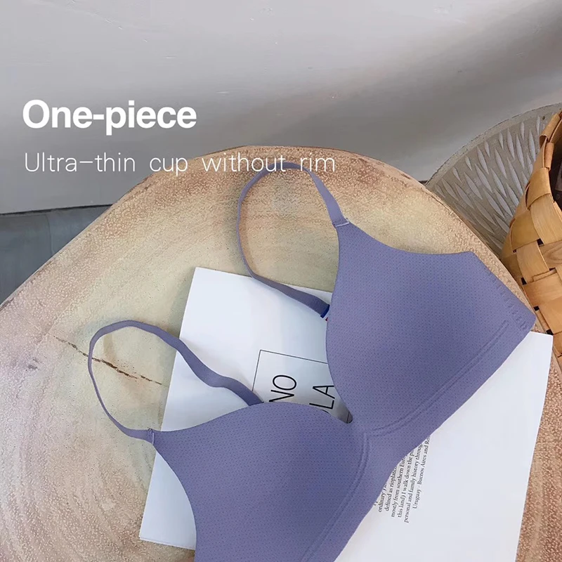 Бюстгальтер женский бесшовный из вискозы без косточек с эффектом пуш-ап | Женская