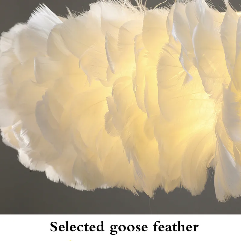 Светодиодные потолочные светильники в скандинавском стиле с перьями креативные