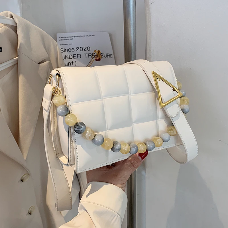 

Новая квадратная сумка через плечо 2021, новая качественная женская дизайнерская сумка из искусственной кожи, сумка-мессенджер на плечо с шир...