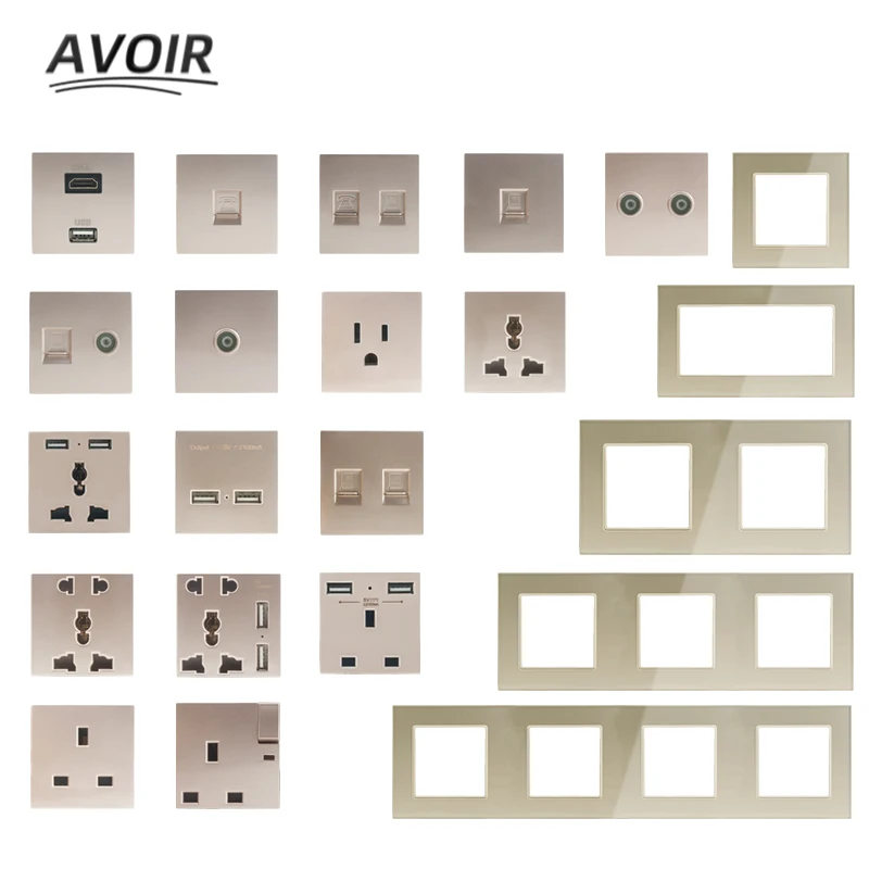 Комбинированная электрическая розетка для телевизора сети USB HDMI модуля розеток