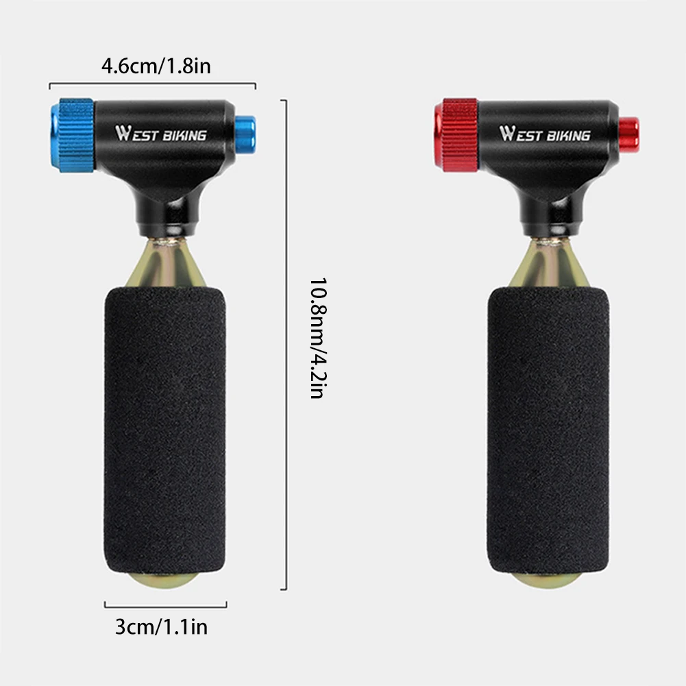 

Mini CO2 Bicycle Air Pump Air Inflator Portable Manual Inflator Presta and Schrader Compatible for Road & Mountain Bikes