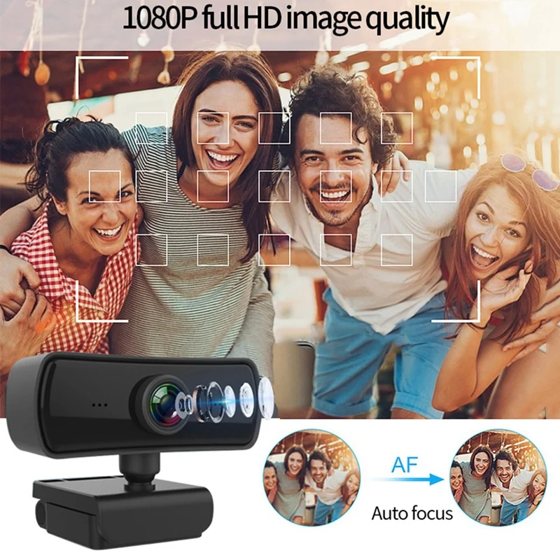 

Webcam 1080P HD Web Camera with Microphone Autofocus USB 2.0 Web Cam Computer Mini Cam Live Broadcast Camera