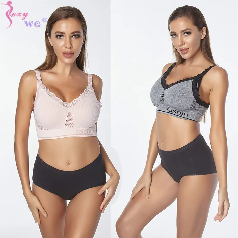 

SEXYWG Super Stretchy Cotton Maternity Nursing Bras Pregnant Breastfeeding Pregnancy Women Underwear Breast Feeding Bra Soutien