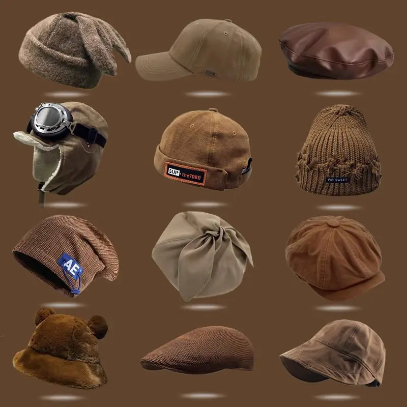 

Casual Eight-blade Cap Octagonal Hats for Men Newsboy Caps Painters Hats Cotton Berets Herringbone Flat Caps Gavroche