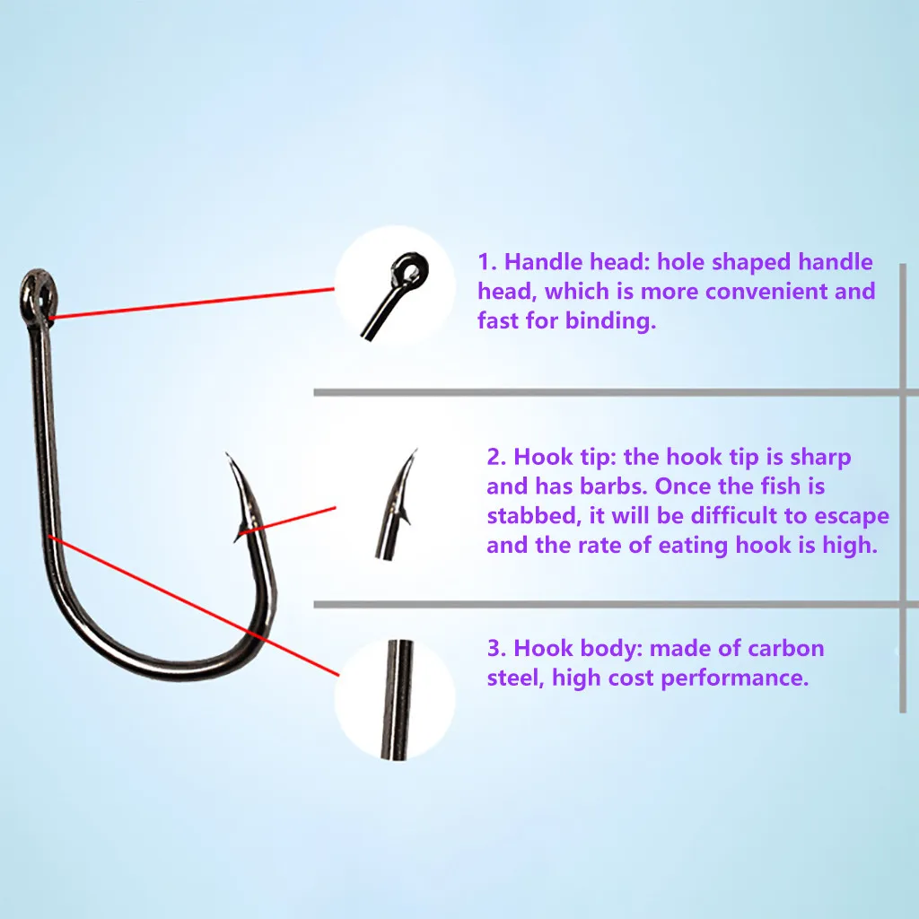 10 размеров рыболовные крючки воблеры приманки джиг колючие коробки х-сильные