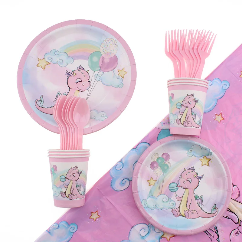 35 шт./компл. вечерние столовые приборы с динозавром для вечеринки дня рождения