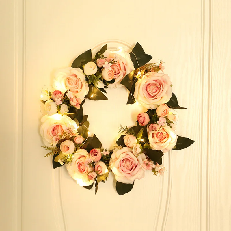 

Floral Wreath Classic Flowers Rose Wreath for Home Room Garden Lintel Decoration Promotion