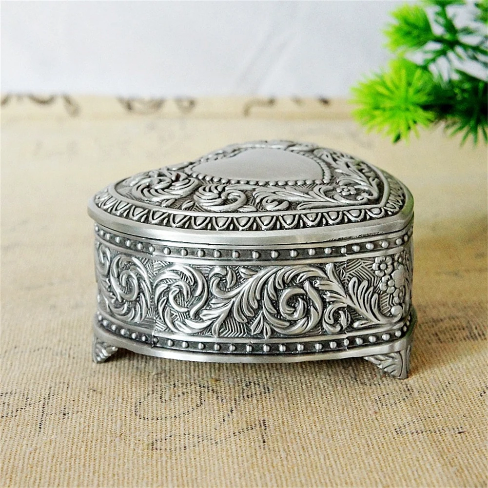 Изысканная шкатулка для драгоценностей в стиле ретро 2 форме сердца с