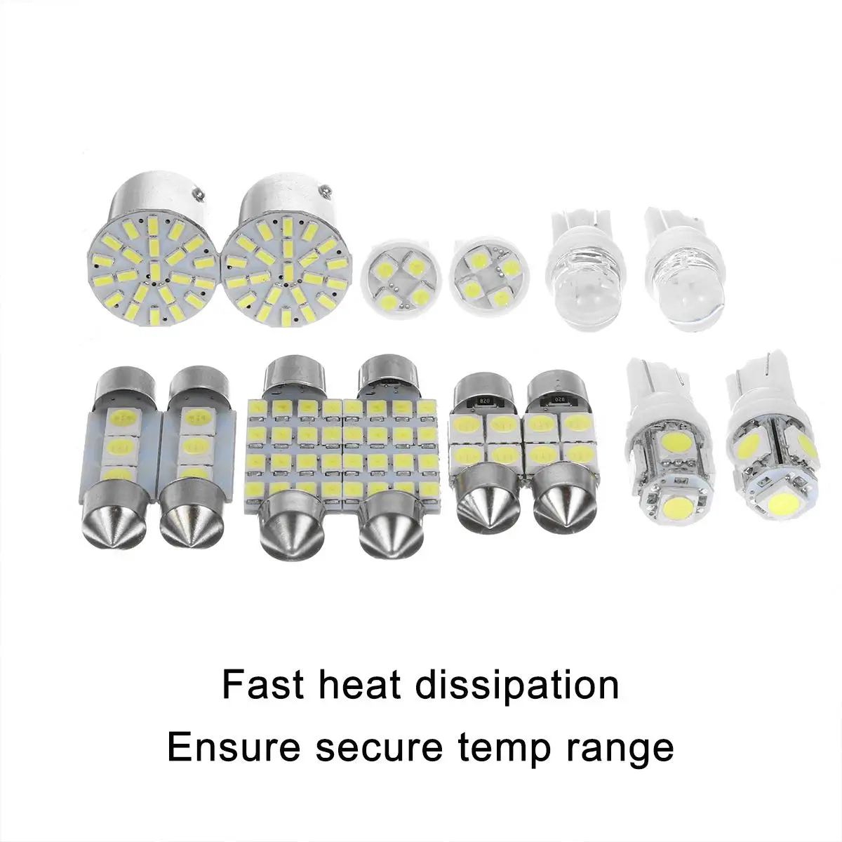 

14/28 PCS Universal White Led Car Interior Lights Upgrade Kit for Car Led Interior Dome License Plate Trunk Lights Reading Lamp