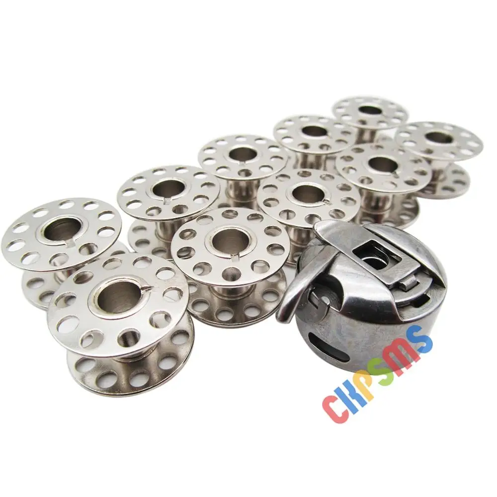 

#125291 1 шт. + 2518 10 шт., чехол для катушки и катушки, подходит для швейных машин Singer 15-88, 15K88,15-90,15-91