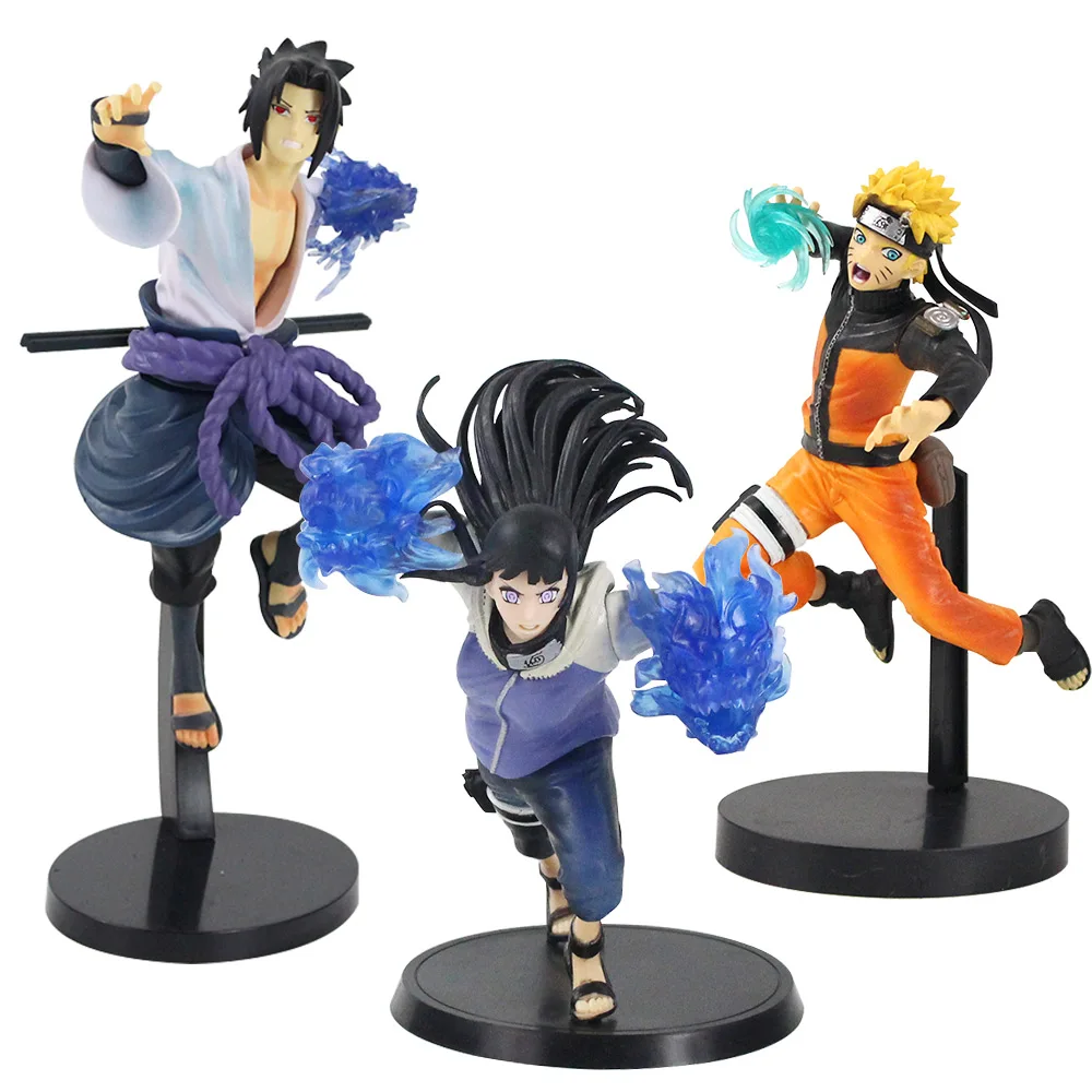 Экшн фигурки из аниме Наруто солдатики Узумаки гиуга Хината Учиха Саске боевые