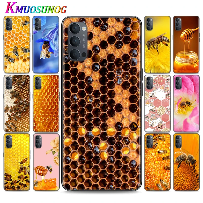 

Silicone Cover Honeycomb Honey Bee for OPPO Reno 4 3 Pro 10X Zoom 2 Z F ACE X2 Pro 5G A5 A9 2020 Phone Case