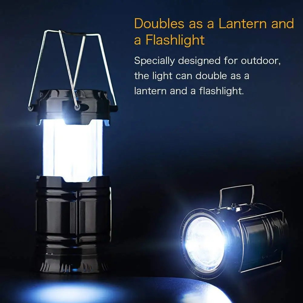 

Solar Powered Portable Retractable Camping Tent Light Flame Effect Lamp Lantern Flashlight