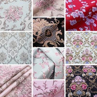 silk satin brocade fabric luxury jacquard retro chinese style floral embroidery fabric diy cheongsam clothing kimono apparel