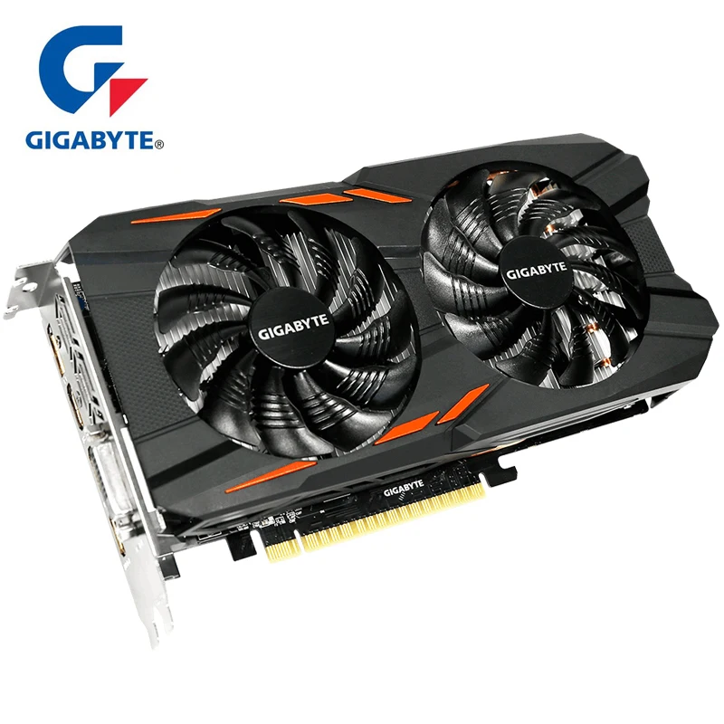 Gigabyte GTX 1050 Ti Windforce OC 4G интегрированный WINDFORCE 2X защитный чехол с 4 ГБ GDDR5 128bit памятью
