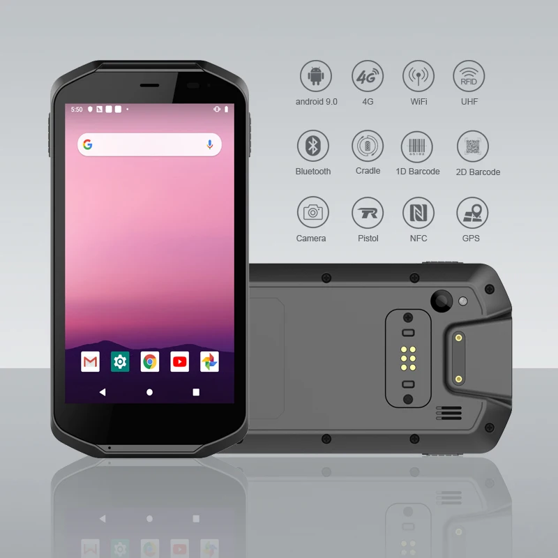 NEW Cheaper Price Professional Android 9.0 5 Inch Mobile Phone Barcode Scanner Handheld PDA |