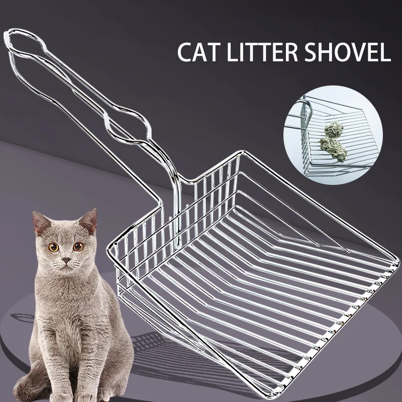 

Pet Dog Cat Stainless Steel Cleaning Tool Puppy Kitten litter Scoop Cozy Sand Scoop Durable Poop Shovel Product For Pets Cat Sup