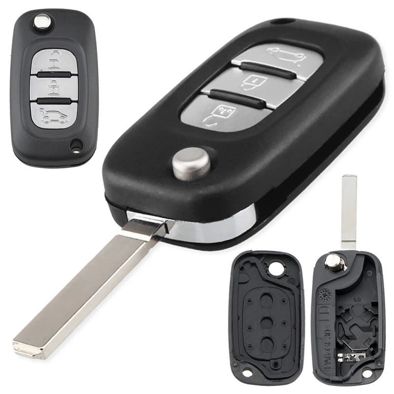 

2 / 3 Buttons Car Key Fob Case Shell Replacement Flip Folding Remote Cover Fit for Kangoo Renault Fluence Clio Megane Modus