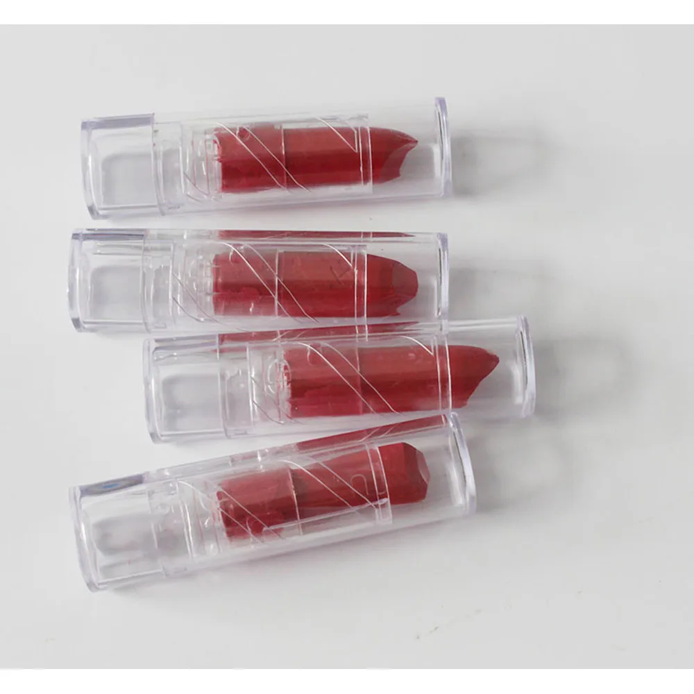 Пустые пластиковые квадратные прозрачная туба для губной помады 12 1 размер