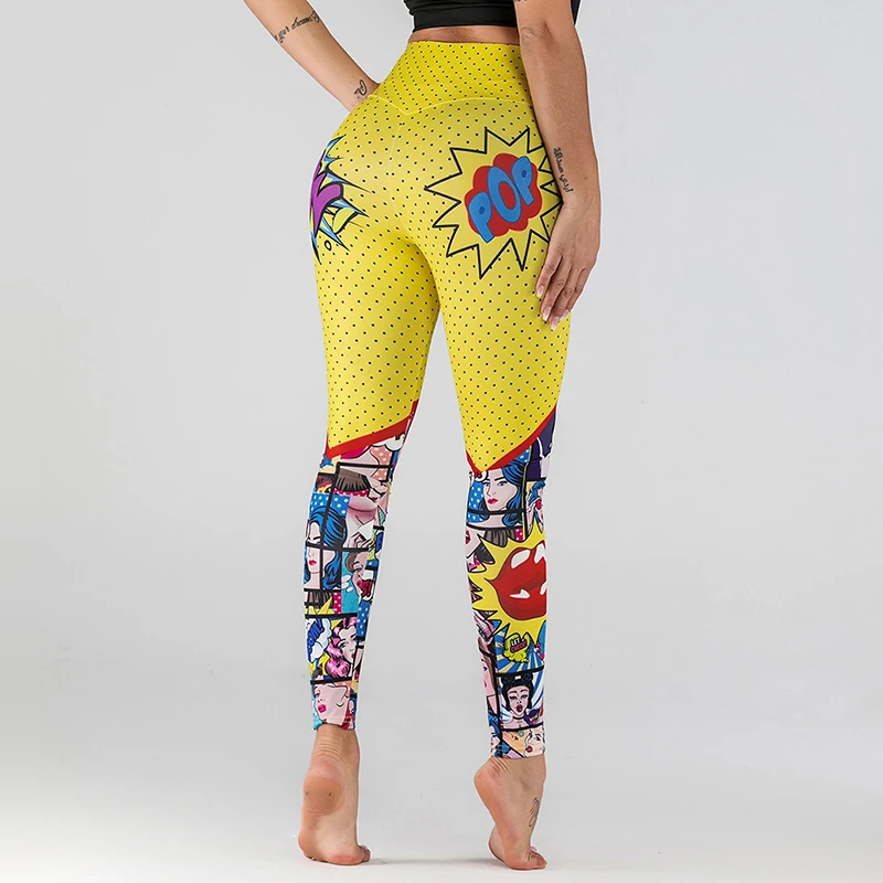 Women Yoga Pants Printing High Waist Gym Sport Leggings Running Tights Skinny Joggers Tight Trouser Pencil Leggins | Спорт и