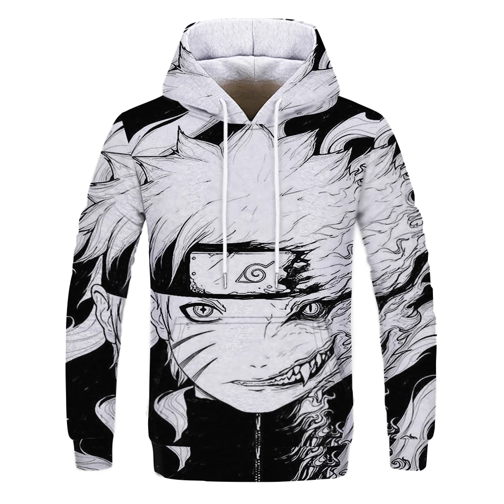 

3D printing streetwear Japanese anime clothes cool autumn and winter men's sweater hoodie fashion personality
