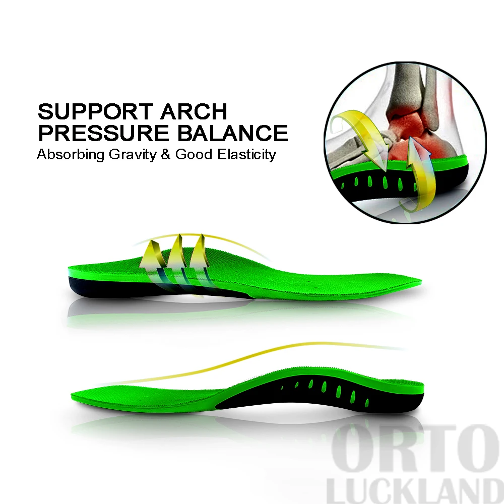 Orthotic Insoles For Fasciitis Pain Foot Men Arch Support Orthopedic Soles Women Unisex EVA Breathable Sport Shoe Cushion Pads