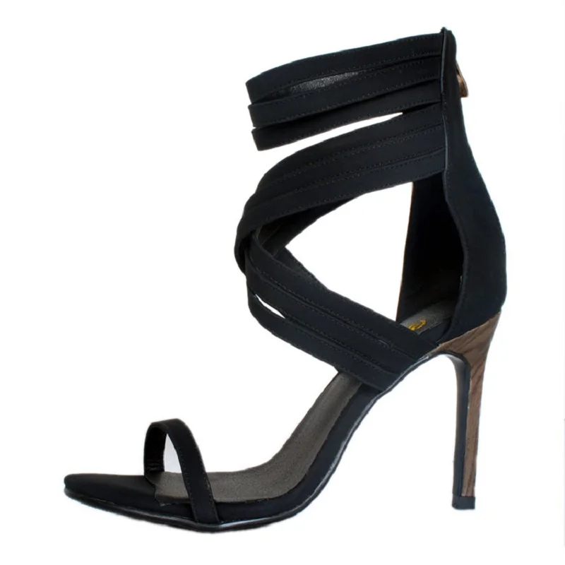 Женские босоножки с открытым носком на тонком высоком каблуке размеры 4