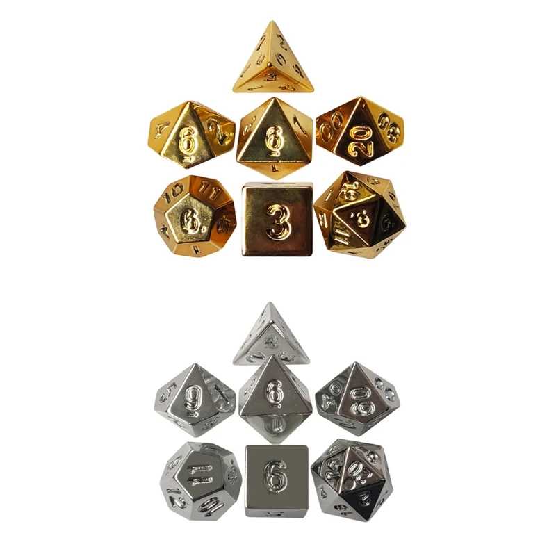 

7Pcs Acrylic Dice Multi-faceted Dice Different Sizes Digital Number Dices Kit For Kid Educational Toys DIY Board Games