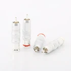 RCA аудио разъем Audiocrast с посеребренным покрытием, припой, разъем RCA для аналогового кабеля DIY, Hi-Fi