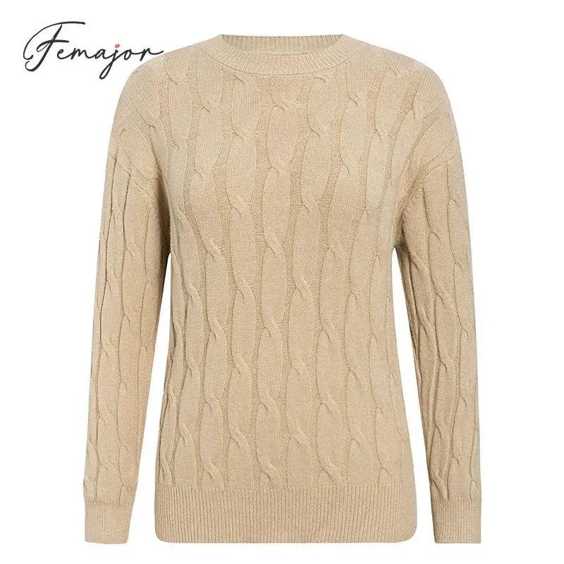 Женские однотонные пуловеры Осень-зима 2019 вязаные топы с длинным рукавом женские