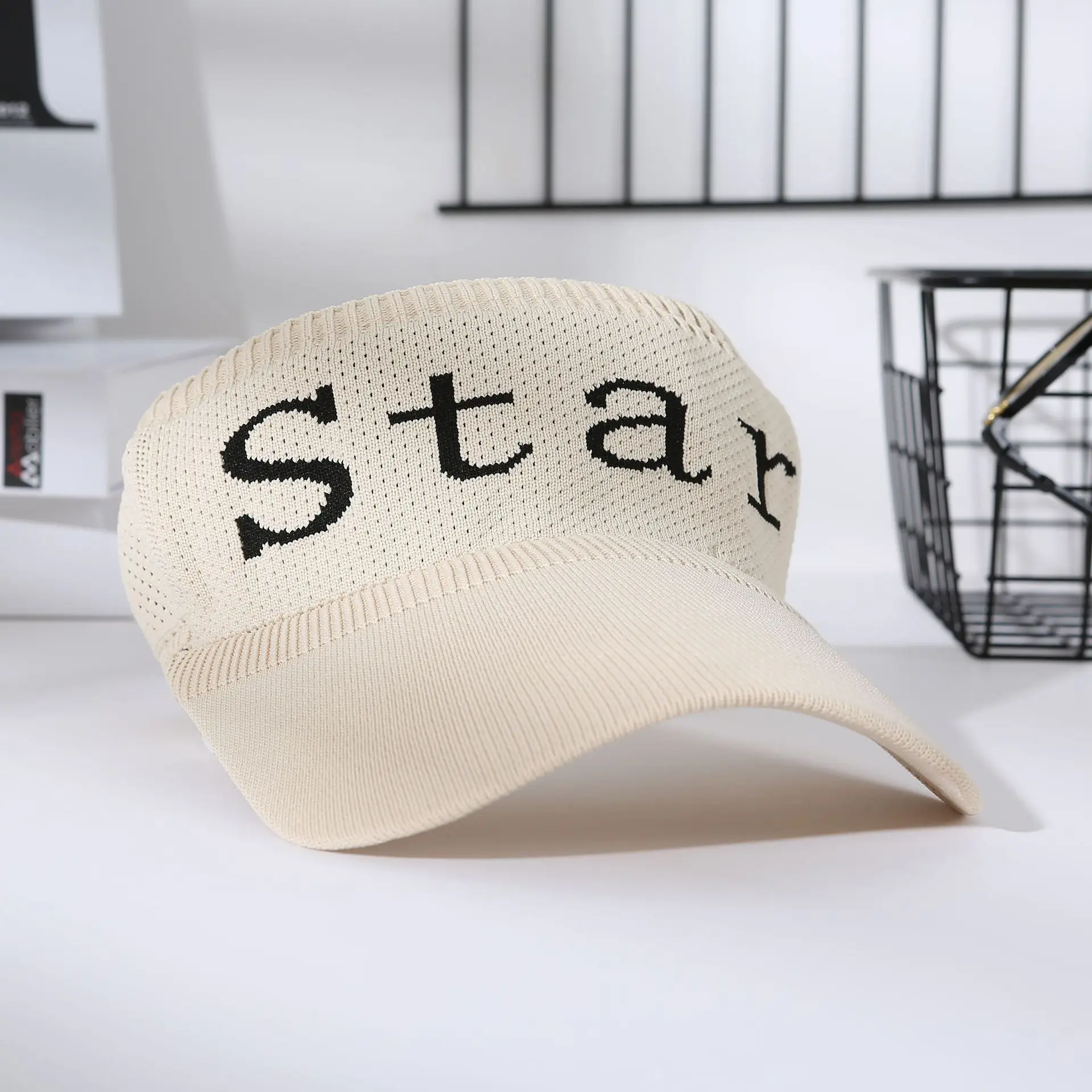 

Шляпа женская летняя вязаная, повседневный головной убор со звездами и надписями, козырек от солнца, дышащая шапка для путешествий и активн...