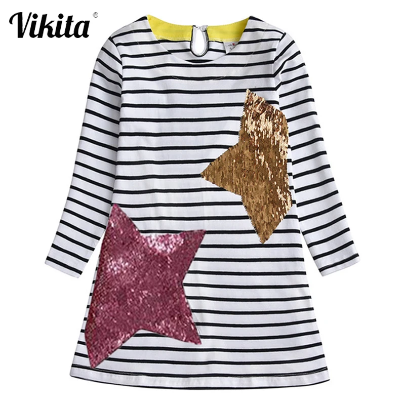 Платье для девочек VIKITA Рождественский костюм с блестками детские платья
