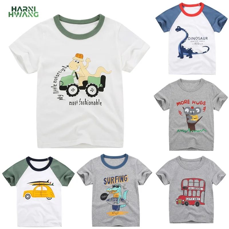 

Summer Short-sleeved Boy Anime Clothing Cotton T-shirt Oversized Children's T-shirt Suitable For Children Aged 2-8 Years Old