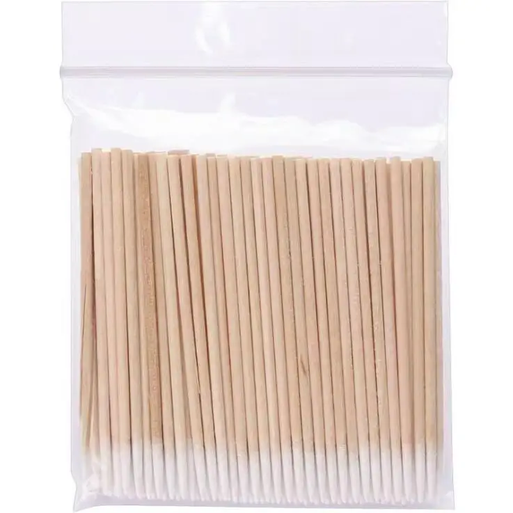 

300pc Disposable Cotton Swab Lint Free Micro Brushes Wood Cotton Buds Swabs Ear Clean Stick Eyelash Extension Glue Removing Tool