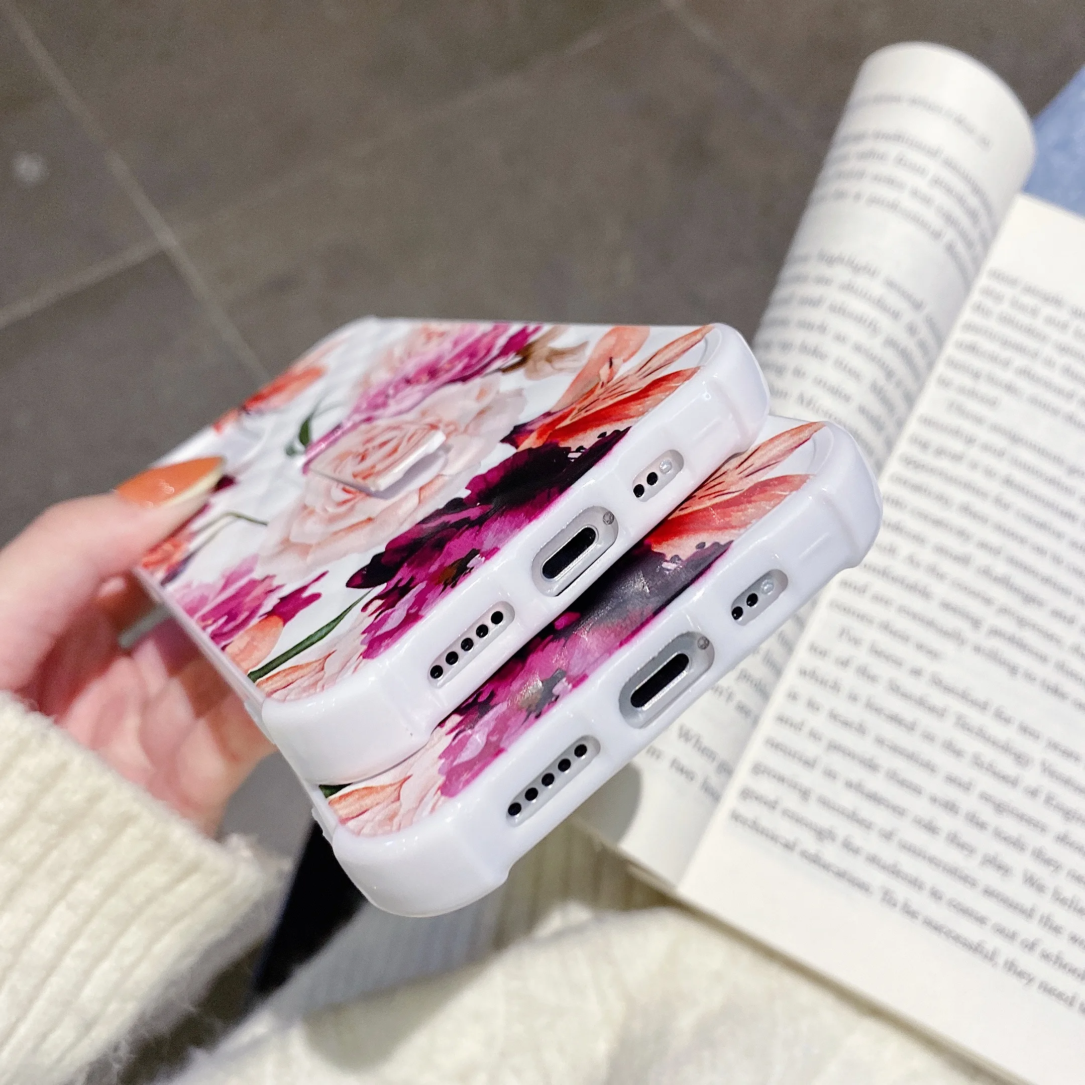 

for iPhone 12 Pro Max Case Luxury Floral Flower XR 7 8 Plus 11Pro Kickstand Holder Stand Cases for iPhone 11 XS X SE 2020 Cover