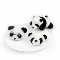 2pcslot plush cartoon panda doll patches applique crafts for diy headdress accessories and socks decoration