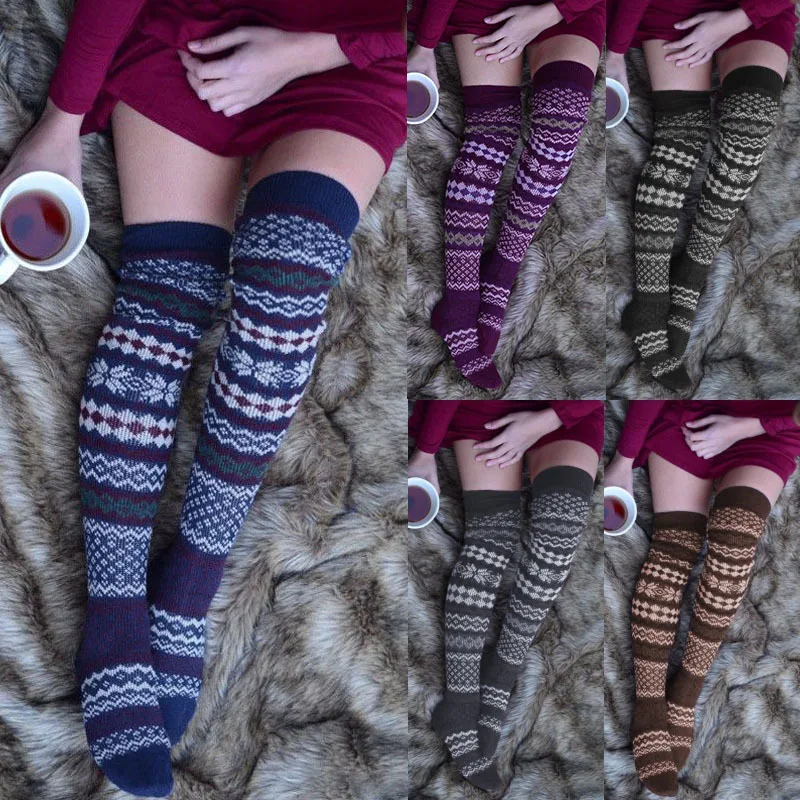 

European and American Hot Sale Long Tube Thickened Bunching Socks Woolen Yarn Socks designer socks
