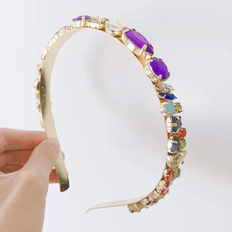 Bestessy ZA новый шикарный горный хрусталь ободок для волос женщин ручной работы